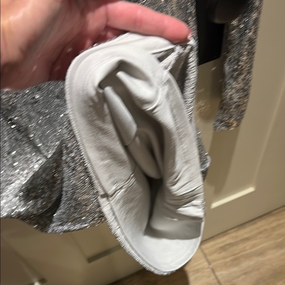 Joie Sparkling Silver Long Sleeve Mini Dress - Picture 10 of 10